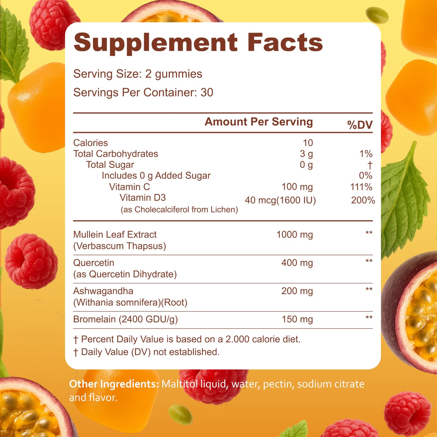 Mullein Gummies // Supports respiratory health.